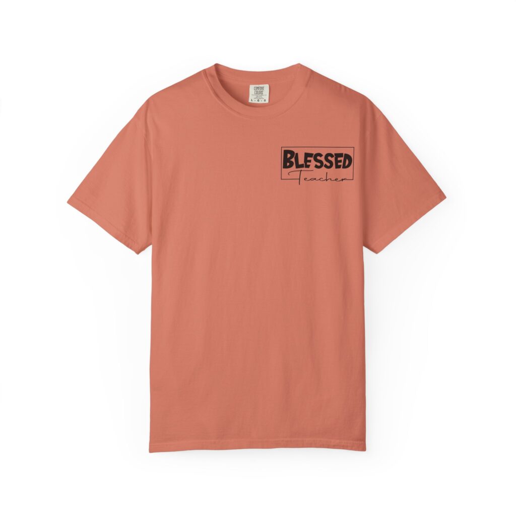 Blessed Teacher Garment-Dyed T-Shirt - Image 4